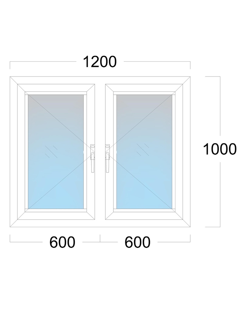 Window: OO/OO: Width 1200 x Height 1000 mm