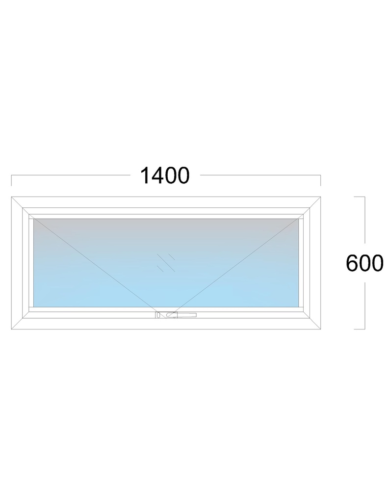 Window: TH: Width 1400 x Height 600 mm