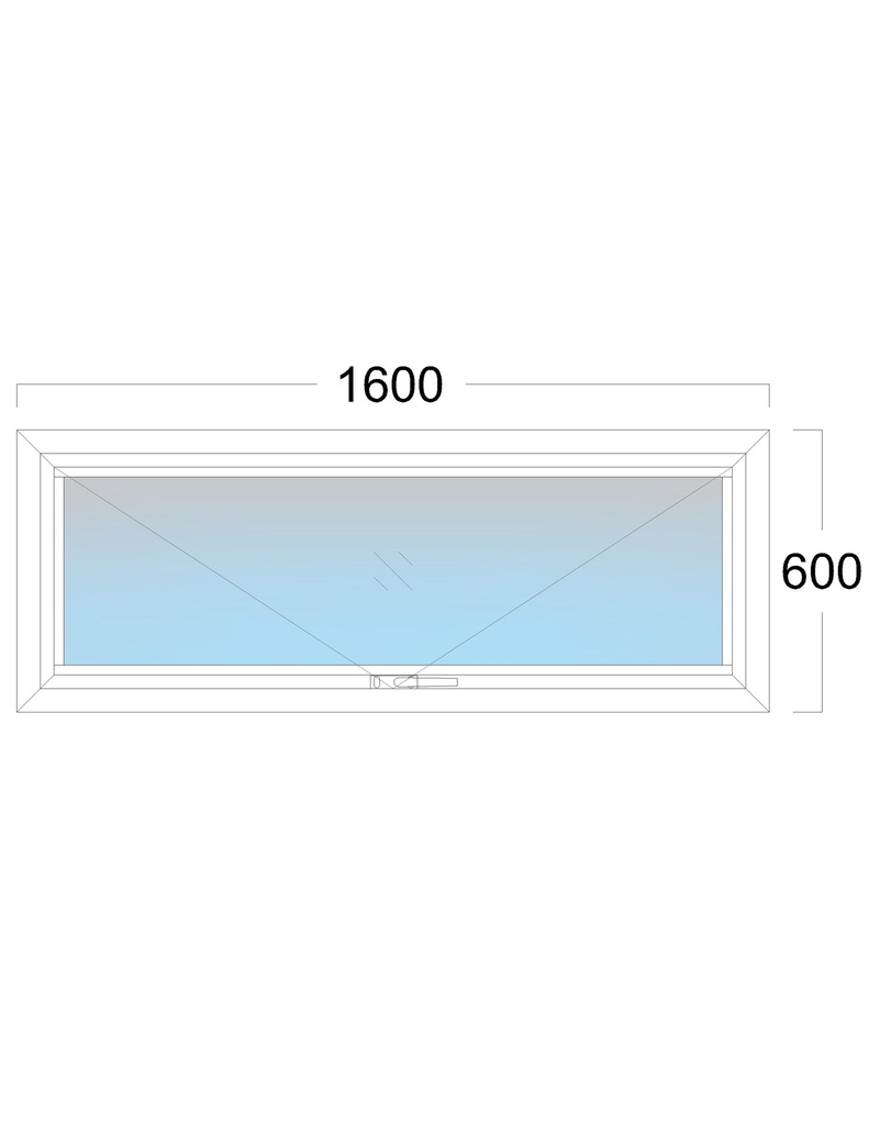 Window: TH: Width 1600 x Height 600 mm