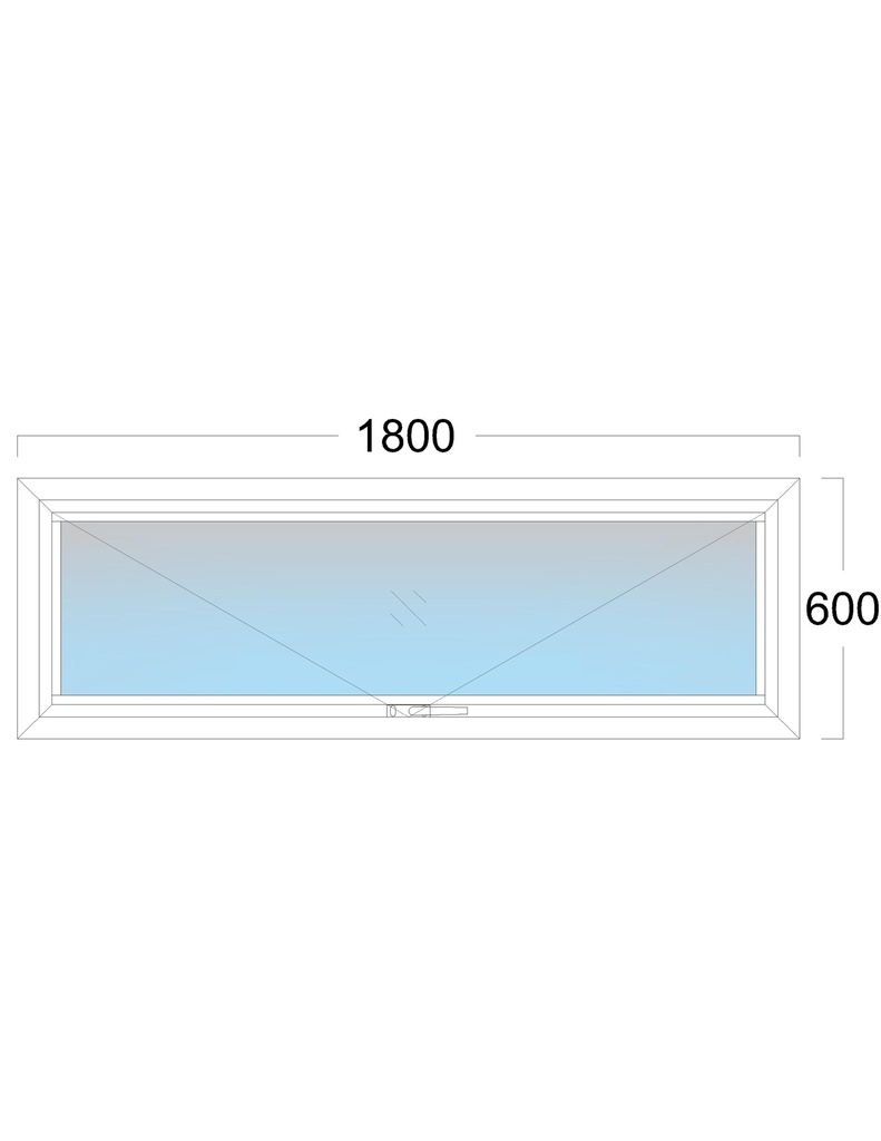 Window: TH: Width 1800 x Height 600 mm
