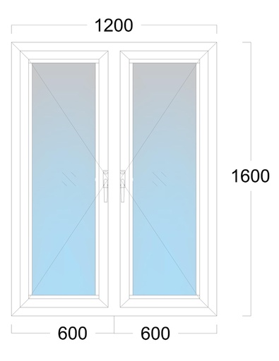 [EH-W.014] Window: OO/OO: Width 1200 x Height 1600 mm