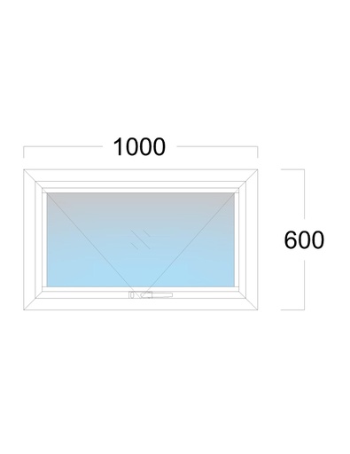 [EH-W.018] Window: TH: Width 1000 x Height 600 mm