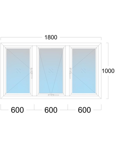 [EH-W.020] Window: OO/TH/OO: Width 1800 x Height 1000 mm