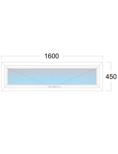 [EH-W.033] Window: TH: Width 1600 x Height 450 mm
