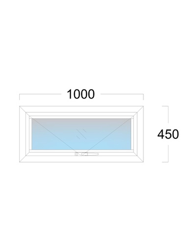 [EH-W.036] Window: TH: Width 1000 x Height 450 mm