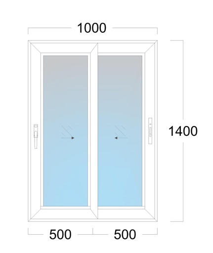 [EH-SL.00D1] SL Window: Width 1000 x Height 1400 mm